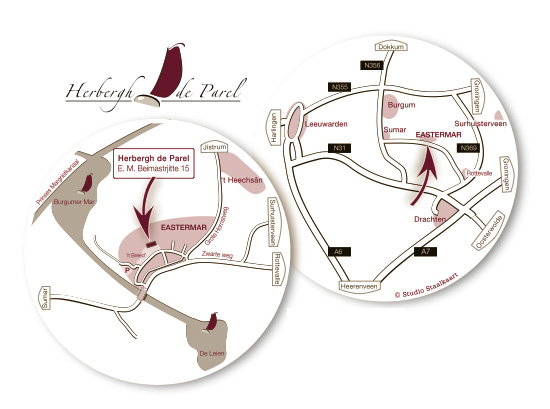route naar Herbergh de Parel